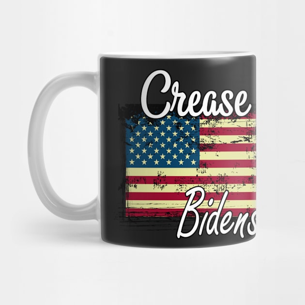 Crease in bidens / Crease in biden american flag / Distressed Crease in bidens by WassilArt